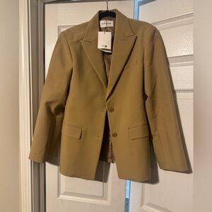 The Frankie Shop Hourglass Camel Blazer